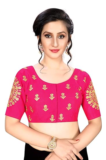 Women's Beige Phantom Blouse With Round Neck