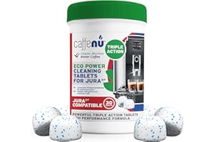 Jura Compatible Cleaning Tablets. 30 Tablets Cleaning. Coffee Cleaning Tablets - Cleans Internal Parts, Portafilter, Inaccess