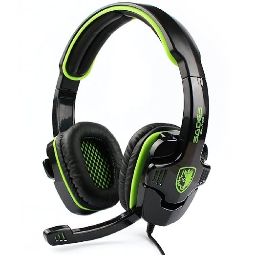 title=Sades SA 708 Wired Over-Ear Cuffie 3,5 mm Audio Plug Gaming Headset Gaming
