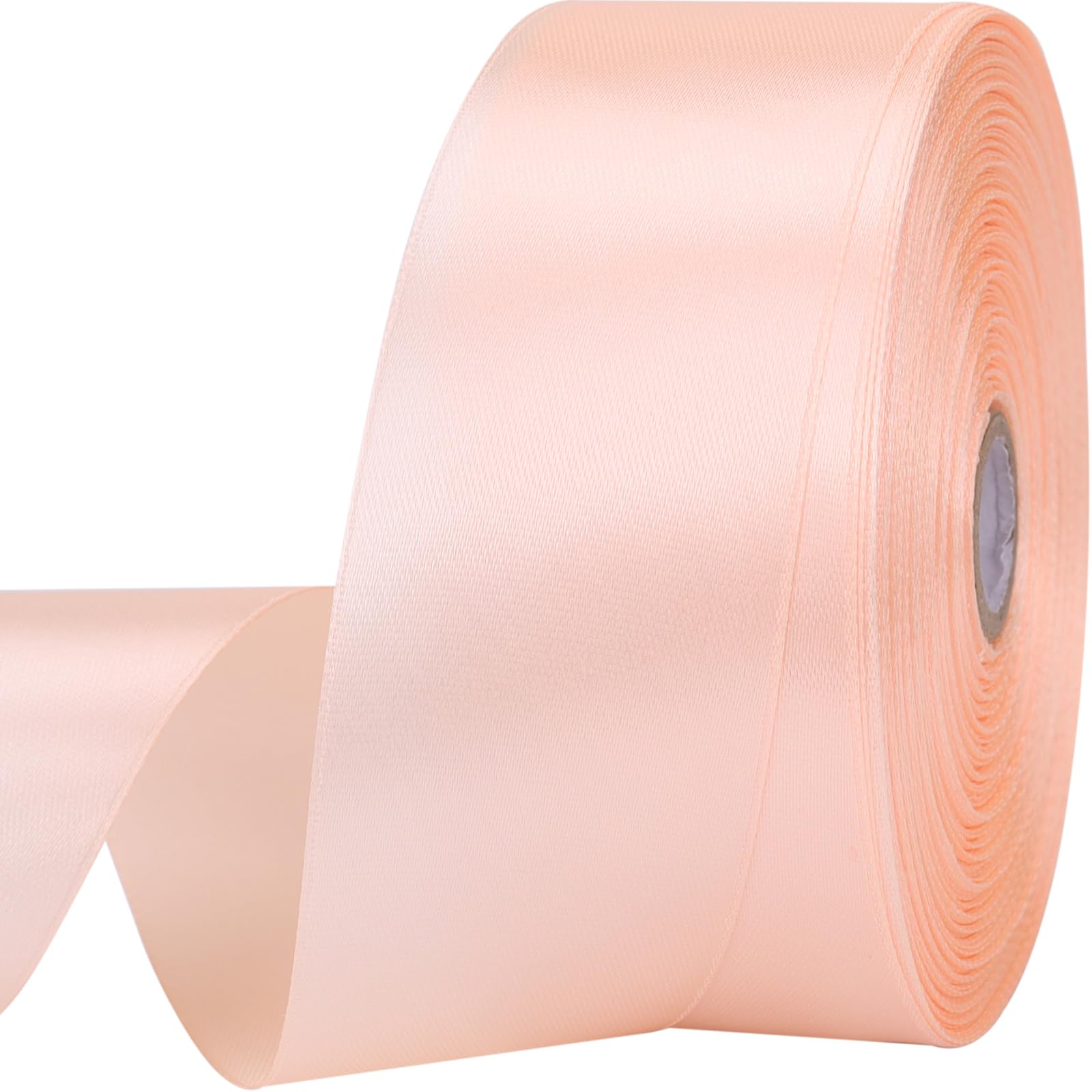 Photo 1 of 1-1/2 inches 50 Yard Champagne Powder Satin Ribbon for Gift Wrapping, Wedding, Crafts, Christmas,Easter, Floral, Hair, Invitation Decorations and More