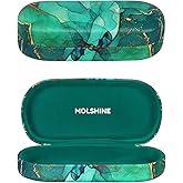 molshine Hard Shell Sunglasses Case,Classic Large Glasses Case for Women Men,Sunglass Eyeglasses