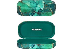 molshine Hard Shell Sunglasses Case,Classic Large Glasses Case for Women Men,Sunglass Eyeglasses