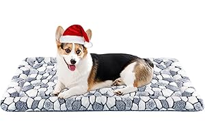 VANKEAN Dog Crate Mat, Reversible Dog Crate Pad (Cool & Warm), Machine Washable Pet Sleeping Mats for Small to XXX-Large Dogs