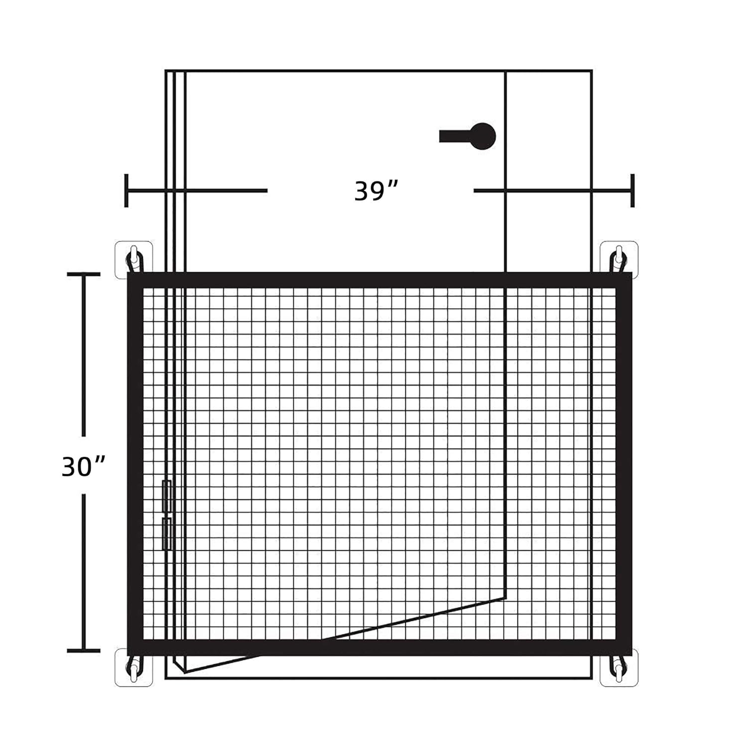 NWK Magic Pet Gate for The House Providing a Safe Enclosure to Play and Rest, 30'' X 39'', 8 Hooks : Baby