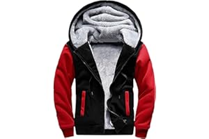 MACHLAB Men's Pullover Winter Workout Fleece Hoodie Jackets Full Zip Wool Warm Thick Coats