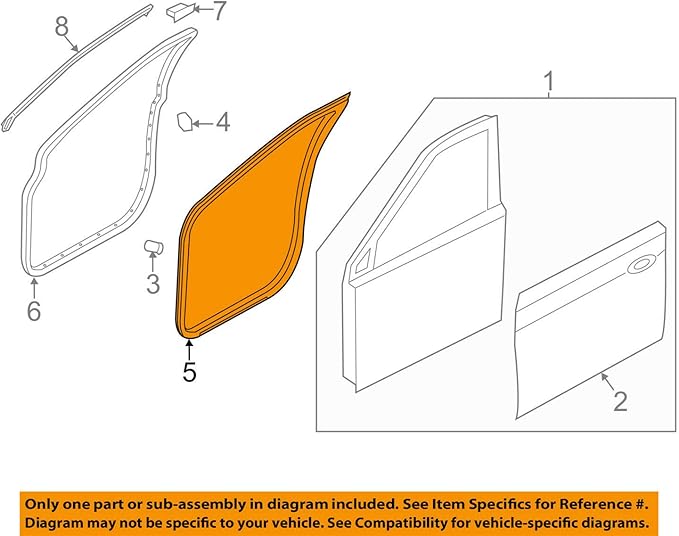 HYUNDAI OEM Santa Fe Front DoorWeatherstrip Seal on Body Right