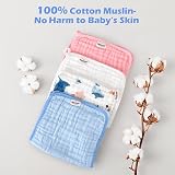 Maliton 6 Pack Muslin Burp Cloths 50x25cm 100% Cotton Baby 6 Layers view 4