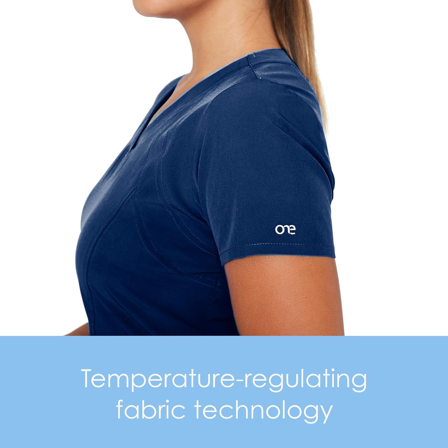 BARCO ONE – Women’s Racer Top, V-Neck Medical Scrub Top w/ 4 Pockets and 360 Spandex Stretch Fabric: Clothing
