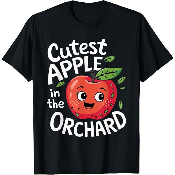 Amazon.com: Funny Cutest Apple In The Orchard Apple Picking Kids T