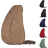 AmeriBag 10" Healthy Back Bag Microfiber Ergonomic Crossbody Sling Baglett for Everyday Use, Travel & Walking Comfort