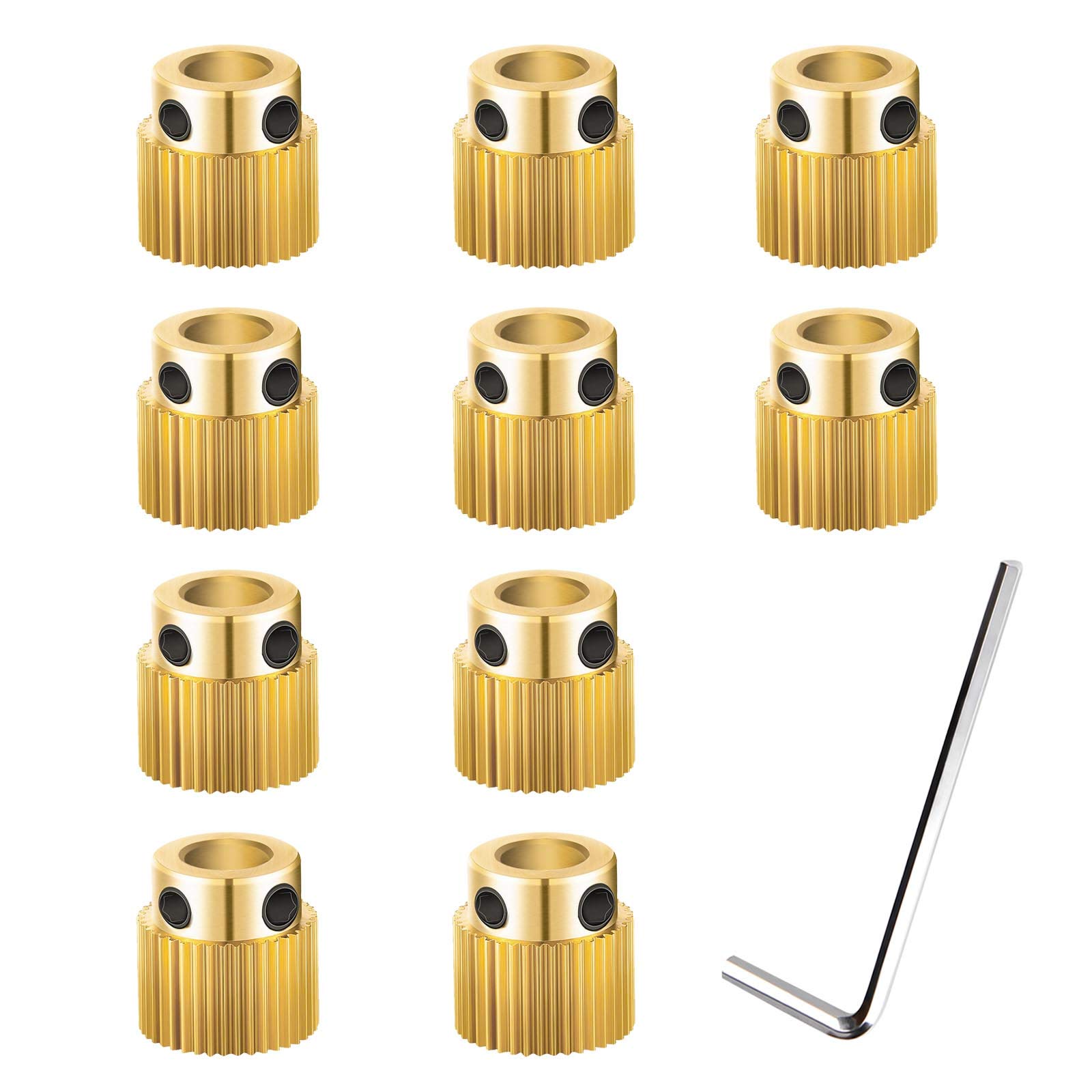 Be In Your Mind 10 x 40 Teeth Extruder Drive Gear Wheel Compatible with CR-10 CR-10S S4 S5 Ender 3 Ender 3 Pro MK7/8 3D Printer with Wrench