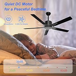 BECLOG Ceiling Fan with Remote Control, Ceiling
