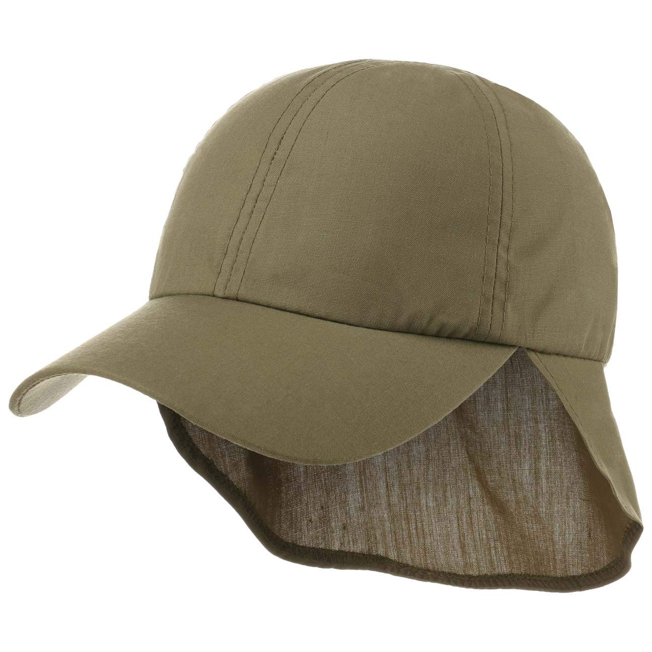 Nomad Safari Cap Women/Men | Baseball cap made of 40% cotton 60% nylon | Peaked cap one size (56-60 cm) | Cap in olive with neck protection
