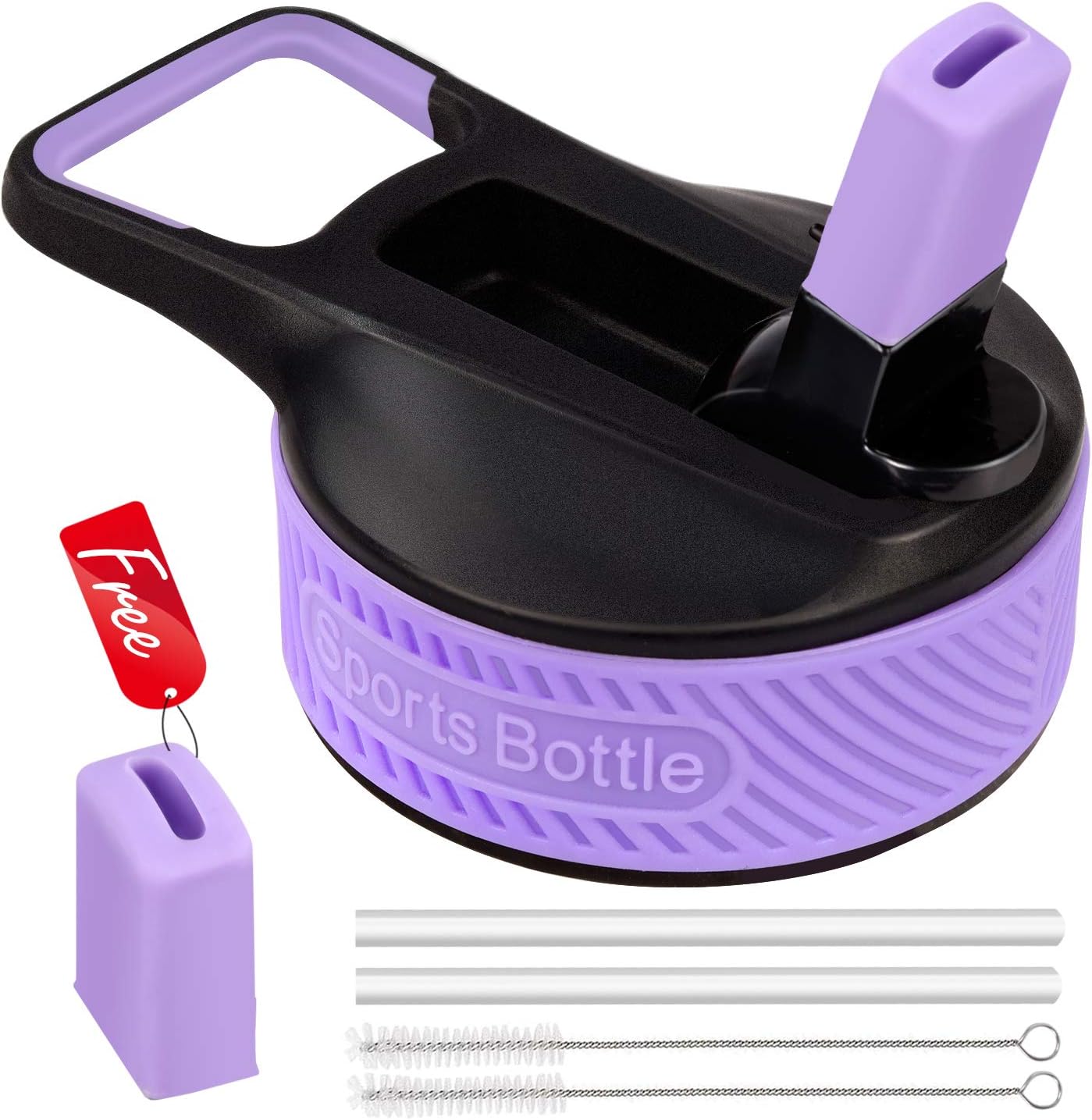Wide Mouth Straw Lid for Hydro Flask Wide Mouth Bottle and Simple Modern Summit Bottle. (Purple)
