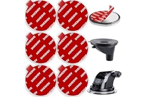 6 Pack 53mm(2.09inch) Adhesives for Suction Cup Replacement, AZXYI Windshield Mount Adhesive Replacement Kit, Compatible with Mounting Disk, GPS Dash Cam and Socket Car Dashboard Suction Cup Mount