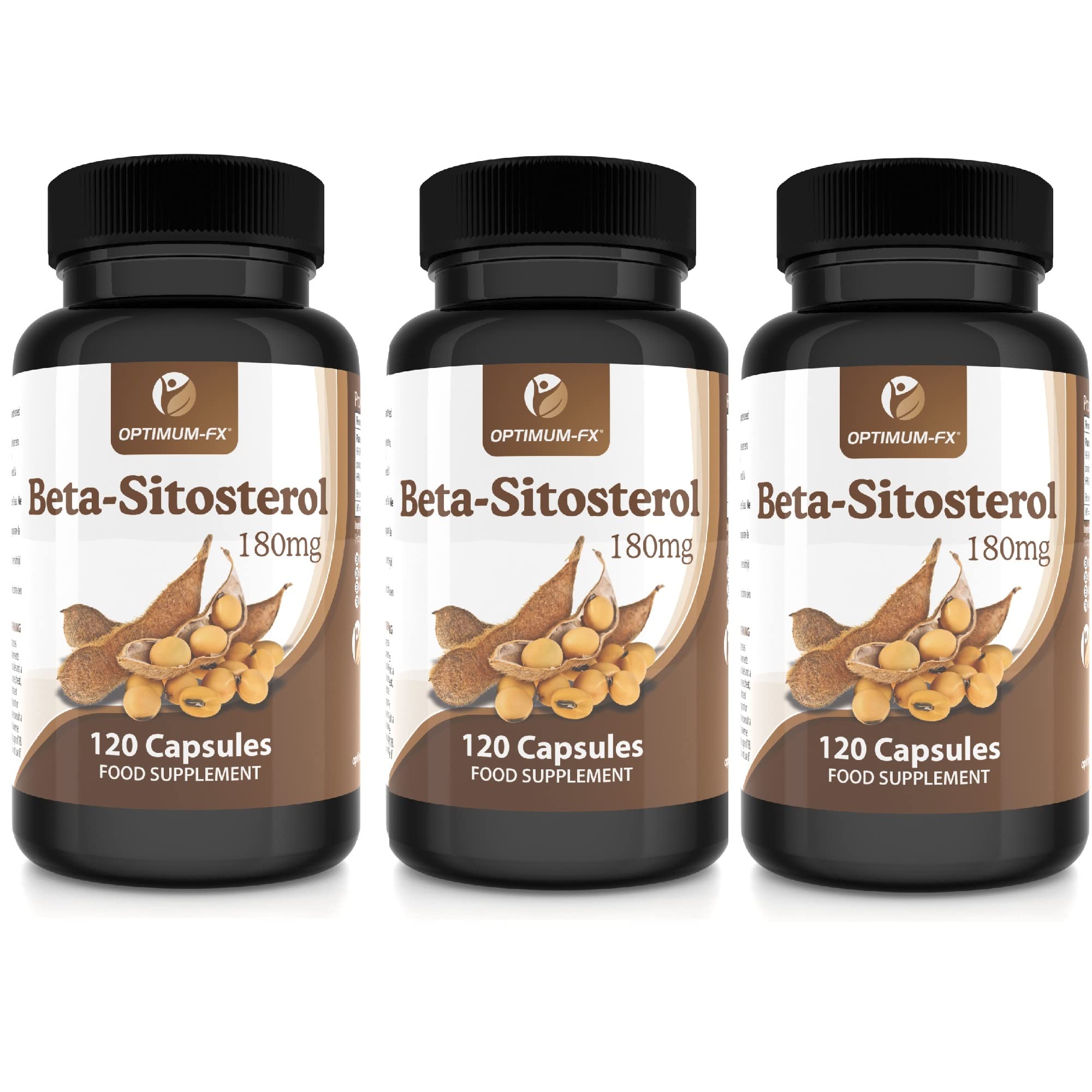 Beta Sitosterol 180mg from 400mg Plant Sterols Capsule High Strength Supplement – NOT Tablets or Powder – Contributes to Normal Blood Cholesterol 120 Vegan Caps 2 Months’ Supply