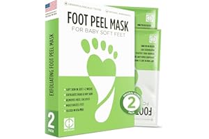 Hicream Foot Peel Mask- 2 Pairs of Regular Skin Exfoliating foot mask For Cracked Heels, Dead Skin & Calluses , Removes & Repairs Rough Heels, Dry Toe Skin , Original Scent