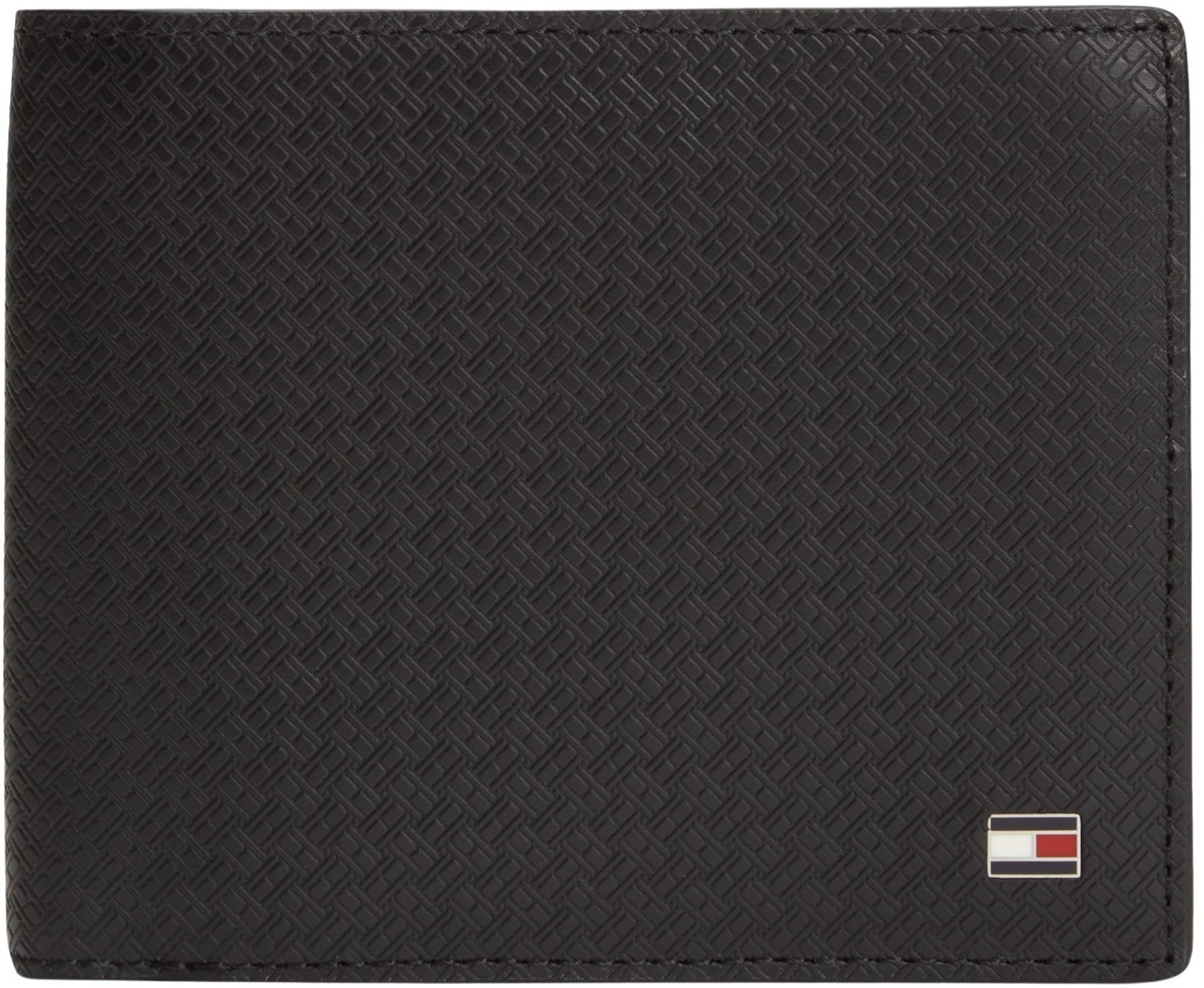 Tommy Hilfiger Herren Geldbeutel Emboss and Coin aus Leder, Schwarz (Black), Einheitsgröße