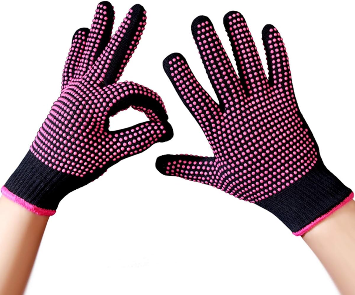 Warme Handschuhe Herren Hitzeschutz-Handschuh Fr Gltteisen & Styling   Hitzebestndig Aus Baumwolle (26x12 Cm) Hitzeschutz Handschuh