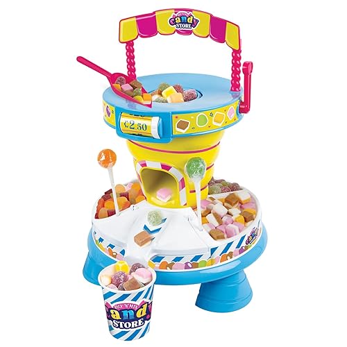 Casdon Pick & Mix Candy Store | Interactive Sweet Shop Set For Children 3+ | Rotating Price Wheel, Play Money & Real Sweets Included!