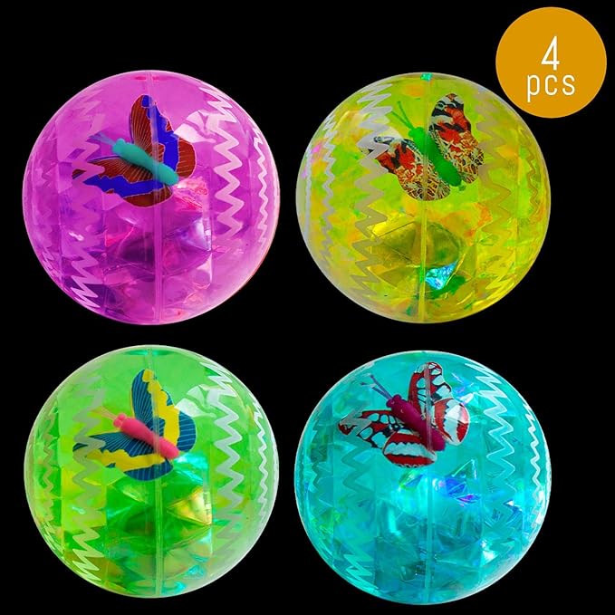 bouncy glitter ball with flashing light