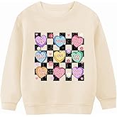 Goengmo Girl Boy Valentine Sweatshirts Love Print Shirts Long Sleeve Kids Hearts Tops 2-12 Years