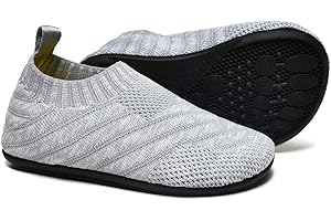 QZKDM Indoor Non-Slip Toddler Slippers Shoes Lightweight Kids First Walkers House Shoes for Boys and Girls with Rubber Sole Grip