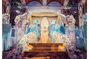 YADI Double Sided Silver Mirror Carpet Aisle Runner Decorative Runner Rug for Weddings, Birthday, Prom, Glam Party(Gold/Silver, 3.3' x 66')