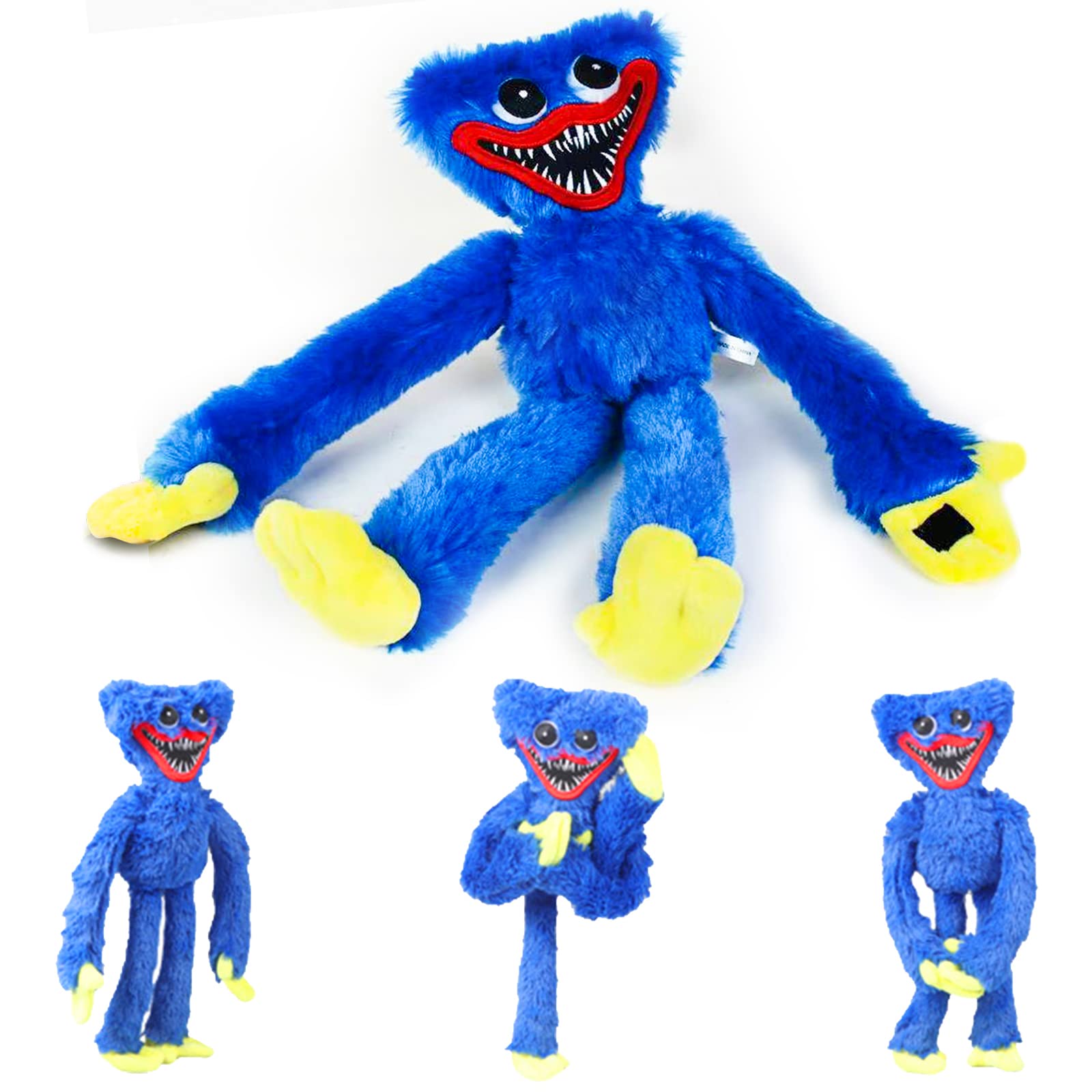 ARIEL-GXR Huggy-Wuggy Plushies Toy, bule Plush Doll with Kissy Missy Smiling Monster Horror Plush Monster Toy for Kids Game Fan