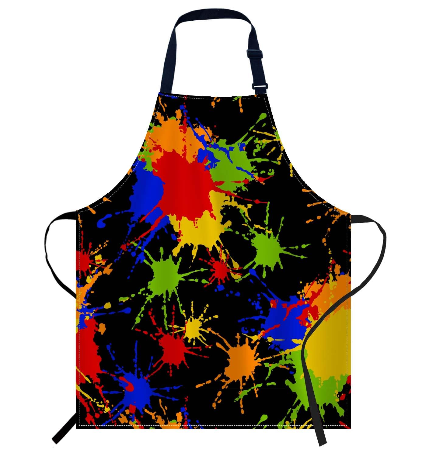 Smooffly Abstract Flowers Full Arrangement Apron Adjustable Bib Chef Aprons Cooking Apron Unisex Women Men Aprons Perfect for Home Kitchen, Baking, Gardening, Restaurant, Coffee house BBQ