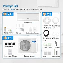 ROVSUN 2 Zone 12000 + 12000 BTU WIFI Mini Split