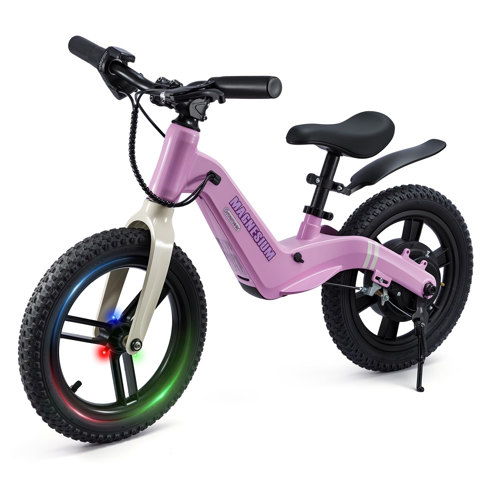 View 1 of *USED*
GROWNEER Electric Balance Bike for kids,14-Inch Tires,Ages 3–7,9.3 Mile Range,Lightweight 16.5lbs,3 Speed Settings (3.1/6.2/9.3 mph)Light-up Front Tire & Adjustable Seat, Electric Bike for Kids(Pink)