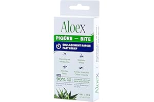 AloeX Post-Bite Cooling Gel, 20g, Soothes Itching & Irritation from Mosquito & Insect Bites, Fast-Absorbing Aloe Formula, Non