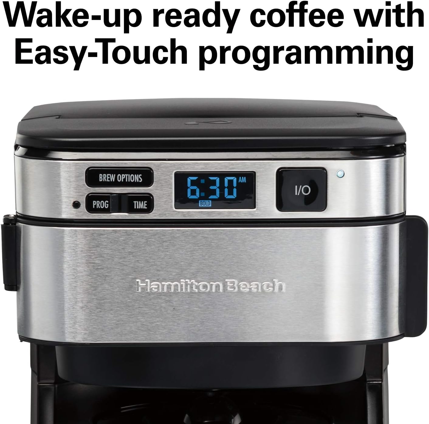 Hamilton Beach Programmable Coffee Maker, 12 Cups, Front Access Easy Fill, Pause & Serve, 3 Brewing Options, Black (46310): Kitchen & Dining