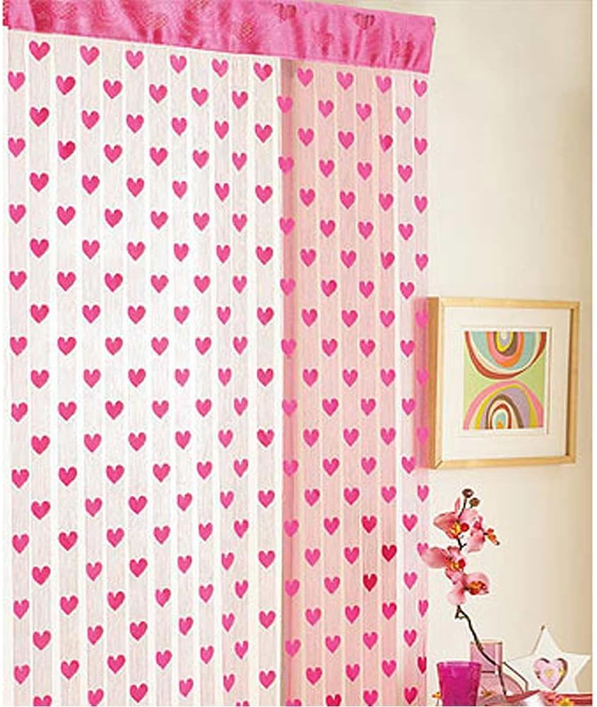 Hearts String Door Curtain Pink Amazon.co.uk Kitchen & Home
