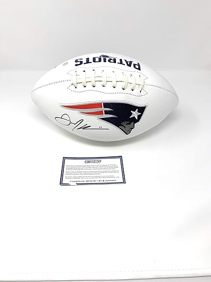 julian edelman autographed football