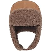 Kids Winter Trapper Hat Outdoor Windproof Warm Skiing Cap with Earflap Faux Fur Ushanka Hunting Hat