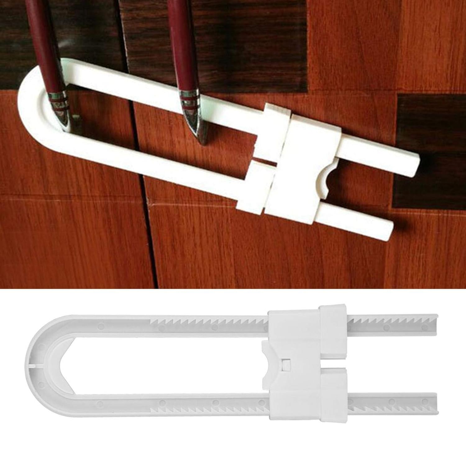 Practical Plastic U Lock, ABS Wide Application Plastic U Shape Lock, Drawer Hardware for Office