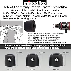 misodiko M300S Memory Foam Earbuds Tips for Shure