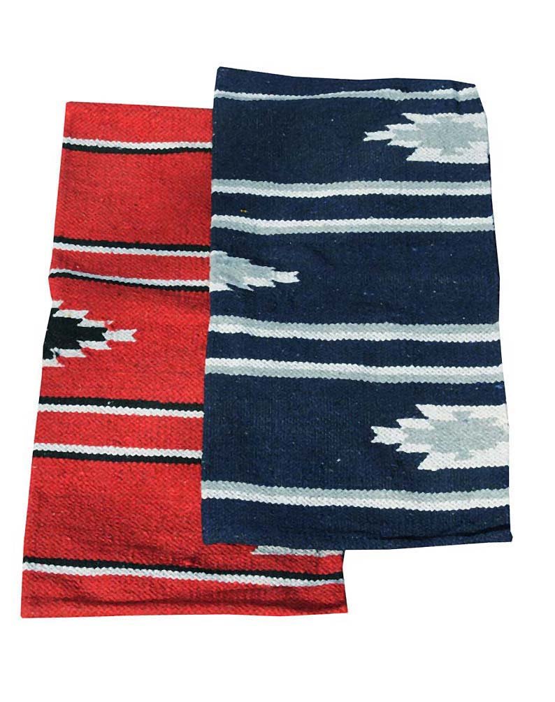 AMKA Western pad blue | Pony saddle Navajo blanket 26 x 26 inch, 66 x 66 cm| Western saddle blanket for pony saddles | Saddle Blanket 