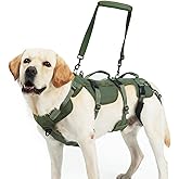 PUPTECK Dog Lift Harness for Medium Large Sized Dog, Rehabilitation Sling for Hind Leg Support, Multifunctional Mobility Assistance Harness for Old, Disabled, Joint Injuries, Paralysis Dogs, Green L