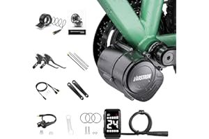 VARSTROM TSDZ2B 48V500W Mid Drive Kit ,Upgraded 720W Peak Power Torque Sensored Mid Drive Ebike Conversion Kit,Electric Bike Kit with Digital Display for 68-73MM Bottom Bracket Mountain Bike,Citybike,Tricycle