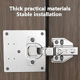Honeueuen 10 Pack Hinges Repair Plate Kit Stainless Steel 9x9 cm with Screws view 3