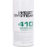 West System 410-2 Microlight Epoxy Filler, 2 oz | Lightweight, Sands Easily | Fair wood and fiberglass surfaces quickly and smoothly with this lightweight, easy-sanding epoxy filler.
