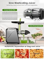 Cold Press Juicer for Celery Carrot