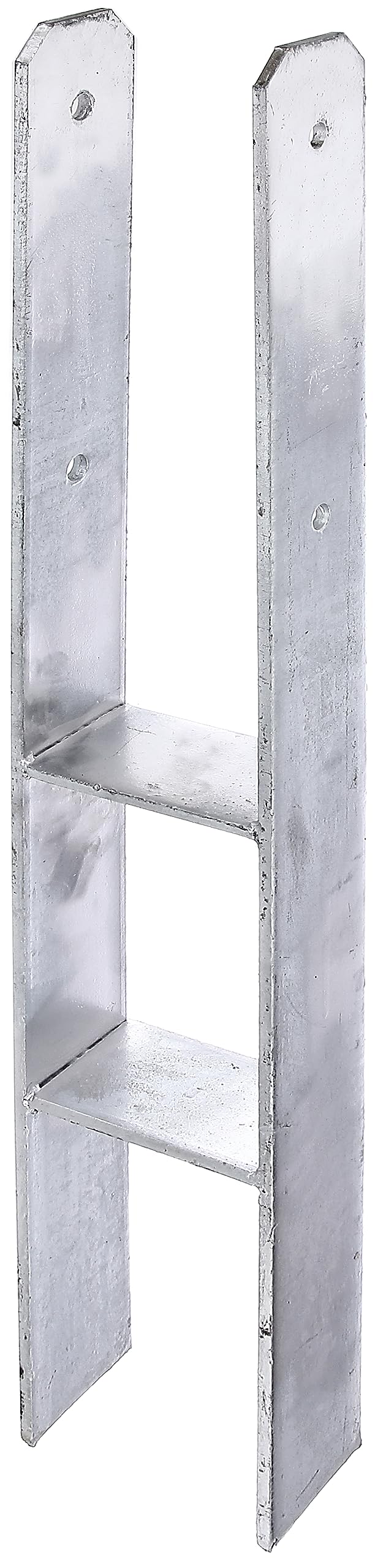 GAH-Alberts 213800 H-Post Base Hot-dip Galvanised, Total Height: 800 mm, Material Thickness: 8 mm lichte Breite: 121 mm