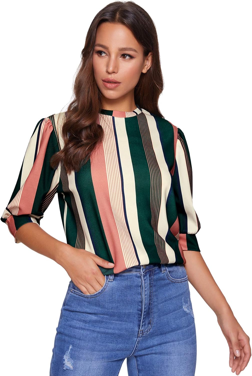 keyhole back blouse