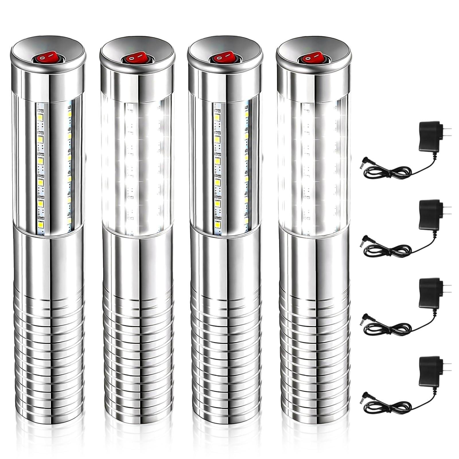 Photo 1 of 4 Pieces Bottle Service Lights, Rechargeable Bottle Sparklers, Reusable Bottle Girl Lights, Champagne Bottle Service Sparklers for Bar Nightclub Concert Birthday Wedding Party