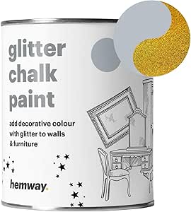 Hemway - Pintura de tiza azul huevo de pato (con purpurina), acabado