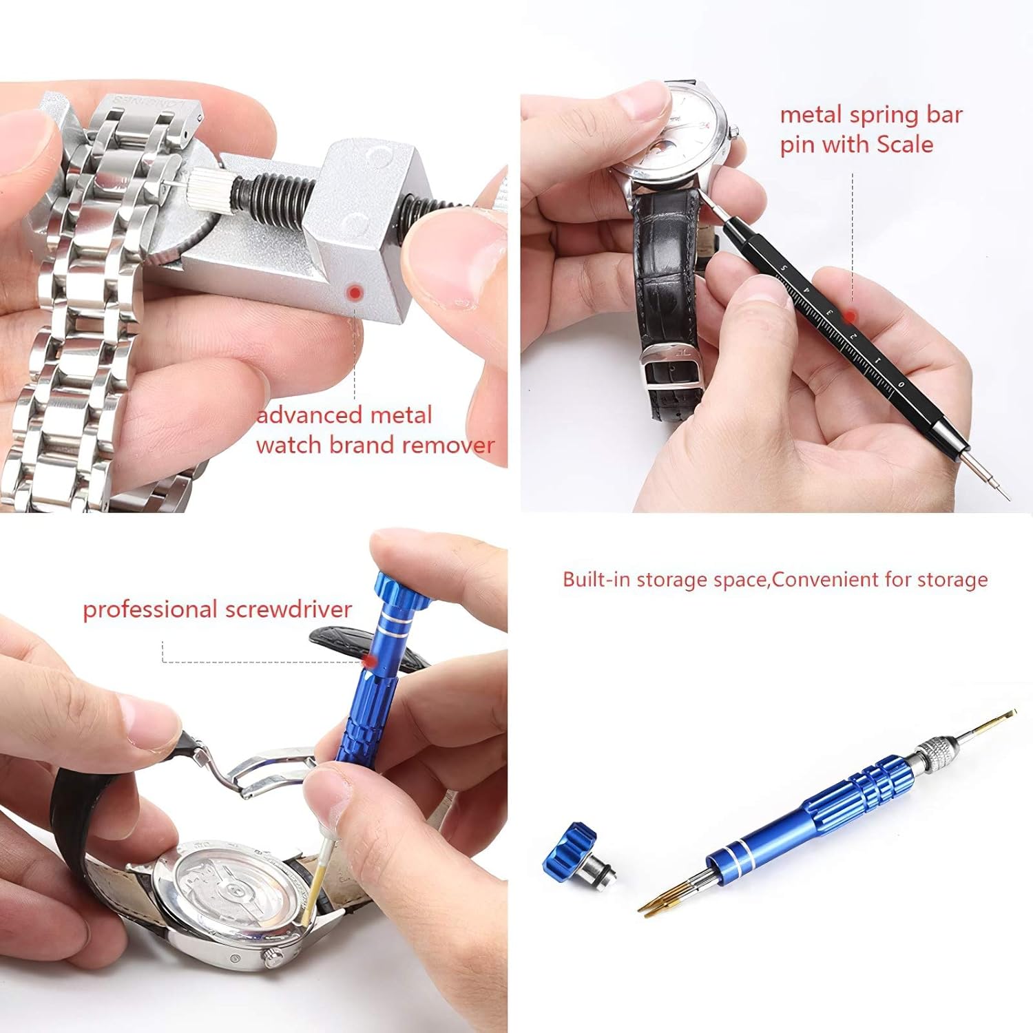 Watch Repair Kit, Eventronic Professional Spring Bar Tool Set Watch Band Link Pin Tool Set with Carrying Case: Home Improvement